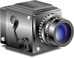 Vektori ClipArt klassinen vanhan tyylin manuaalinen valokuvaus kamera