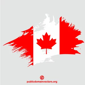 Kanadische Flagge bemalt