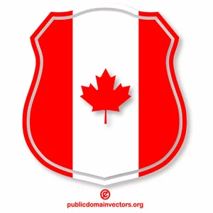 Canadian flag heraldic shield