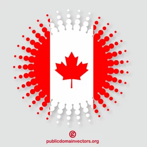 Canadian flag halftone effect