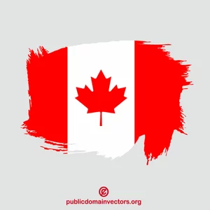 Painted flag of Canada