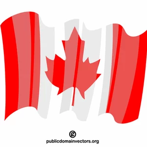 Wapperende vlag van Canada