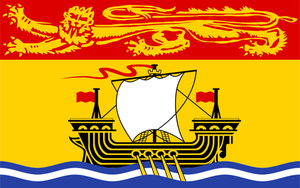 Bandiera del nuovo Brunswick vettoriali di disegno