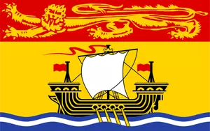 New Brunswick bayrak çizim vektör