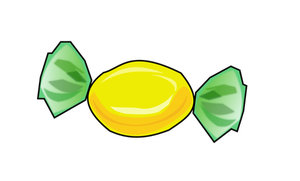 Vector de la imagen de candy en un cuadro de envoltura