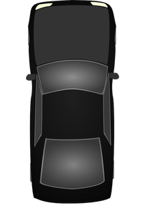 Mustan auton vektorikuva