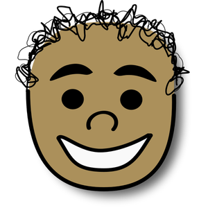 Immagine vettoriale di avatar di felice ragazzo