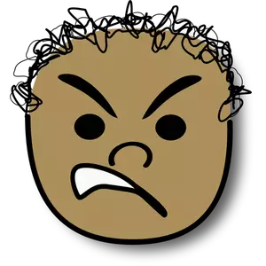 Image vectorielle d'avatar de l'enfant en colère