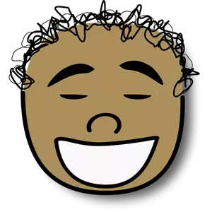 Vector image of laughing kid avatar