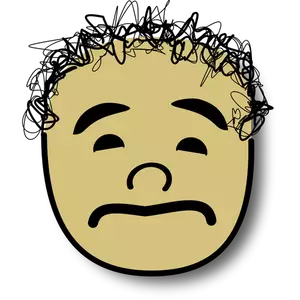 Vektorový obrázek smutné dítě avatar