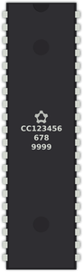 Obecný 40-pin IC čip vektorové grafiky