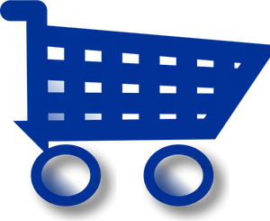 Supermarket carucior vector icon