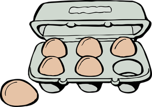 Carton of brown eggs