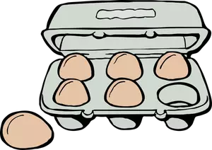 Kartong av brune egg