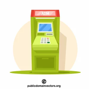 ATM現金自動預け払い機のベクトル画像