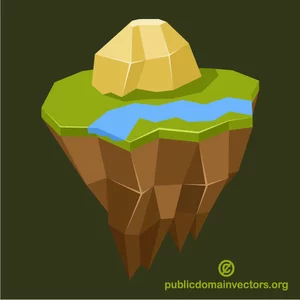 Rock island vector image