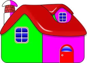 वेक्टर ग्राफ़िक्स के रंगीन चमकदार घर
