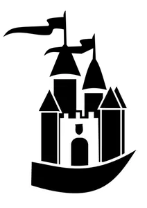 Gambar vektor siluet Castle