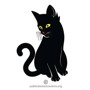 Gambar Kartun Lucu Keren: Gambar Kartun Kucing Hitam