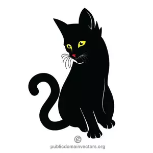 Black cat clip art