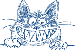 Vector de la imagen del gato sonriente