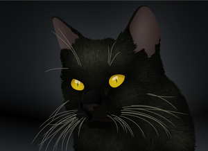 ClipArt vettoriali di gatto nero con occhi gialli
