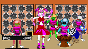 Cat music band vector image