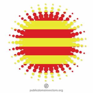 Catalaanse vlag halftoon vorm