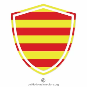 Bandera del escudo de armas de Cataluña