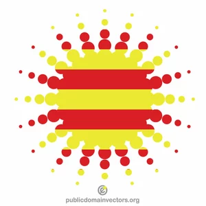 De vlag halftoonvorm van Catalonië