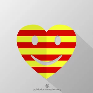 Katalonya bayrağı gülen simgesi