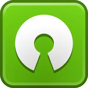 Clipart vectorial de icono informático de código abierto