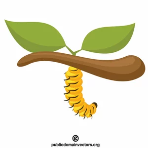 Caterpillar on a tree branch