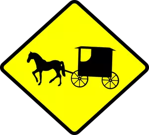Precaução de buggies Amish