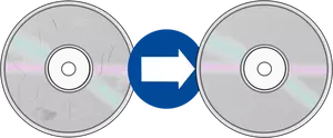 Damaged CD resurfacing sign vector image