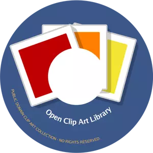 開いているクリップ アートのベクトル画像の CD ラベル