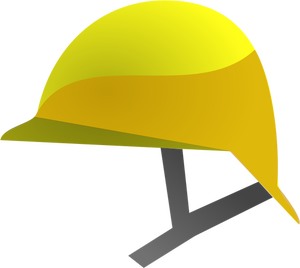 Vector graphics of yellow construction helmet icon