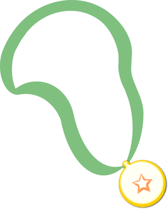 Einfache Medaille auf ein Band-Vektor-ClipArt