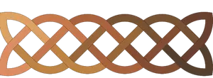2D kelttiläinen solmu ruskeassa sävyssä vektorigrafiikka