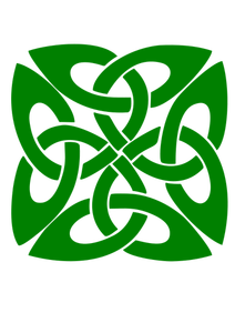 Gambar vektor hijau pola dekorasi