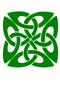 Gambar vektor hijau pola dekorasi