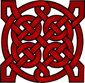 Donker rood Keltische mandala vector afbeelding