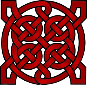 Imagem vetorial de mandala celta vermelho escuro