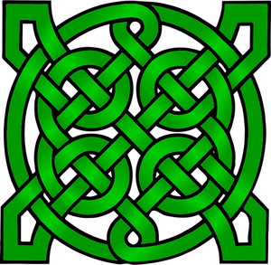 Ciemny zielony mandali Celtic wektor clipart