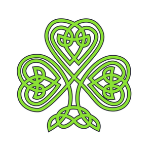 Keltische drie gebladerde shamrock vector illustraties