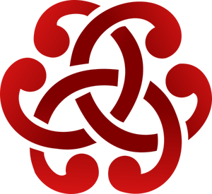Vector afbeelding van decoratieve rode Keltische ontwerp detail