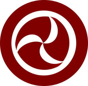 Vektorikuva punaisesta ja valkoisesta pyöreästä kelttiläisestä koristeista