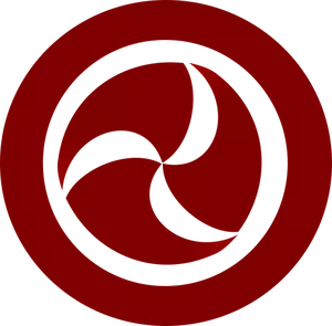 Illustrazione vettoriale di ornamento celtico circolare rosso e bianco