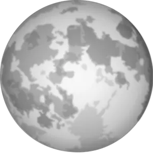 Immagine vettoriale di Halloween luminosa luna piena