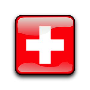 Schweiz Flagge button
